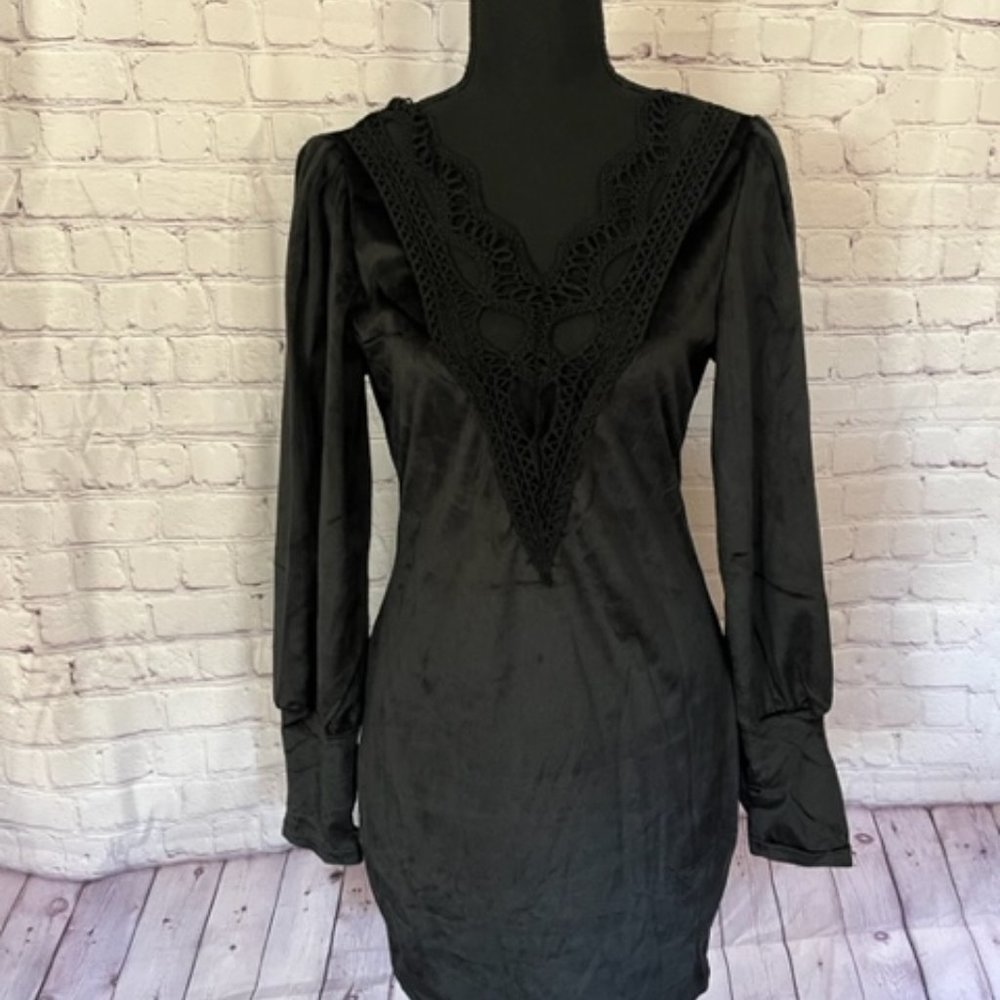Little black velvet dress